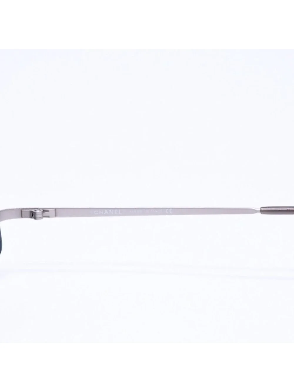 Chanel Rimless Sunglasses Eyewear CC Logo Silver Black